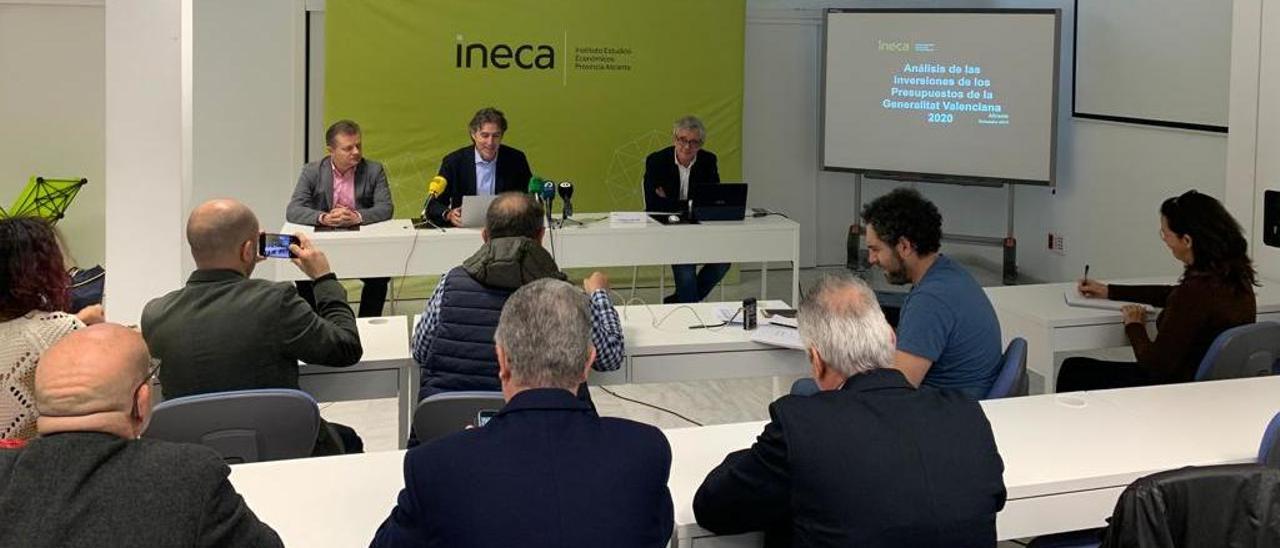 Ineca presentó ayer un análisis de los presupuestos de la Generalitat para 2020.