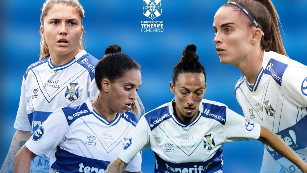 Las cuatro jugadoras que dejan el CD Tenerife Femenino.