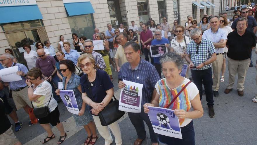 Una protesta contra la violencia machista en una foto de archivo.