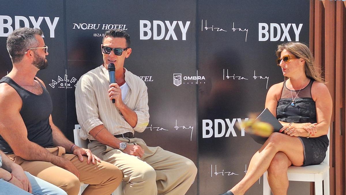 Luke Evans, durante la presentación de su marca de ropa.