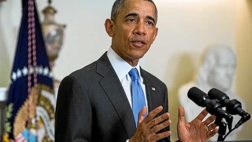El president dels Estats Units, Barack Obama, ahir a la Casa Blanca