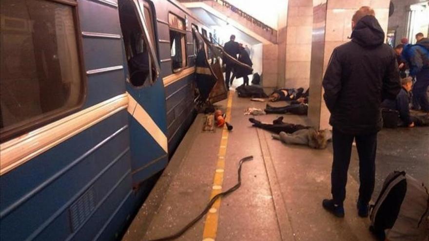 Estas son las imágenes de la explosión en el metro de San Petersburgo