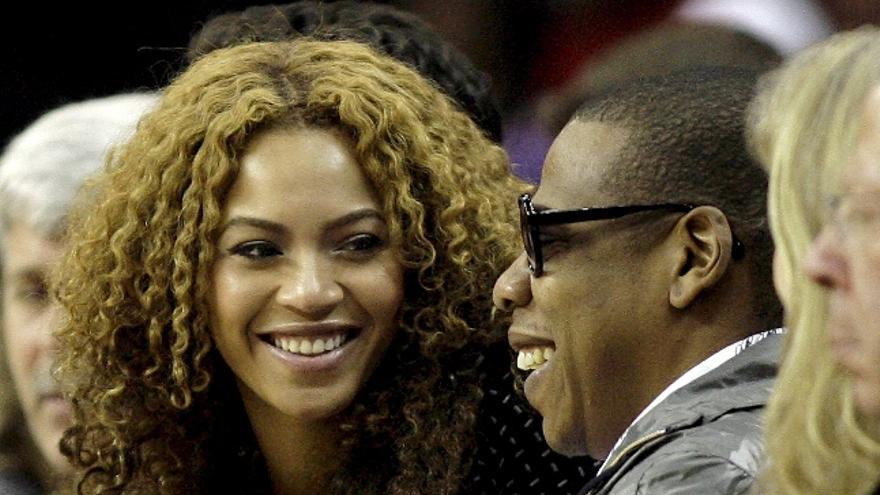 La cantante Beyonce Knowles  y el rapero Jay Z.