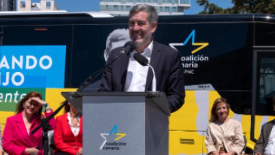 Fernando Clavijo, durante un acto de la campaña electoral.