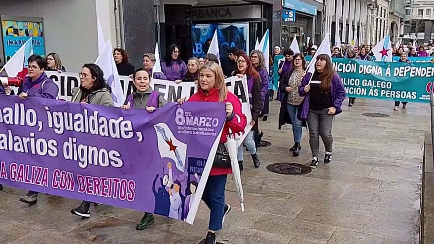 8-M A Coruña: CIG clama na rúa por 'Traballo, igualdade e salarios dignos'