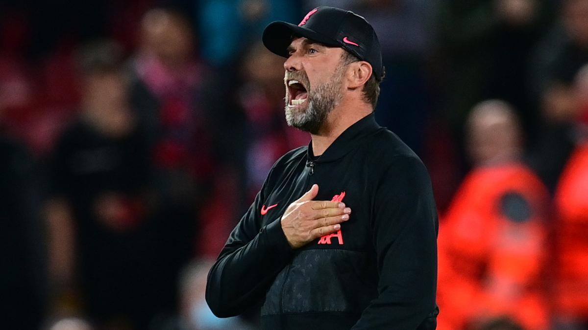 Jurgen Klopp en el partido de Champions entre Liverpool y Milan