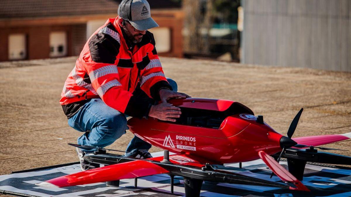 Un dron del corredor aéreo