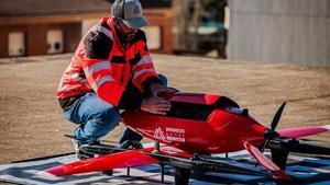 Un dron del corredor aéreo