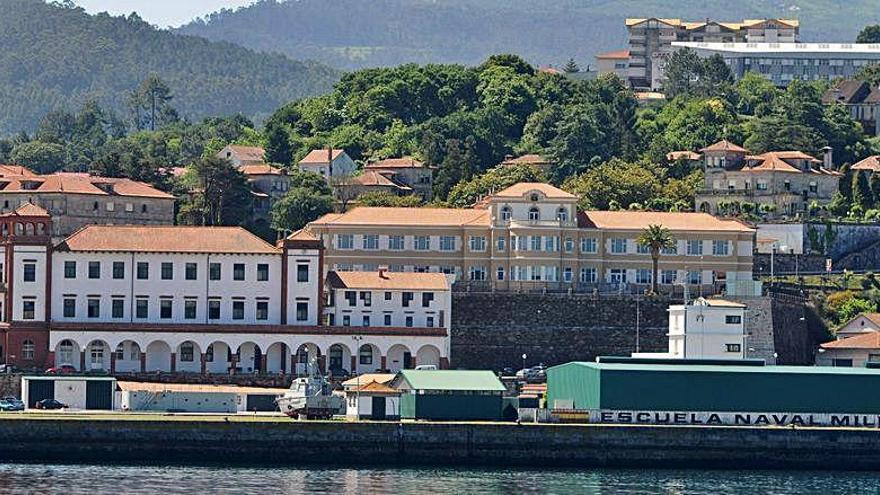 Vista de la Escuela Naval Militar de Marín.