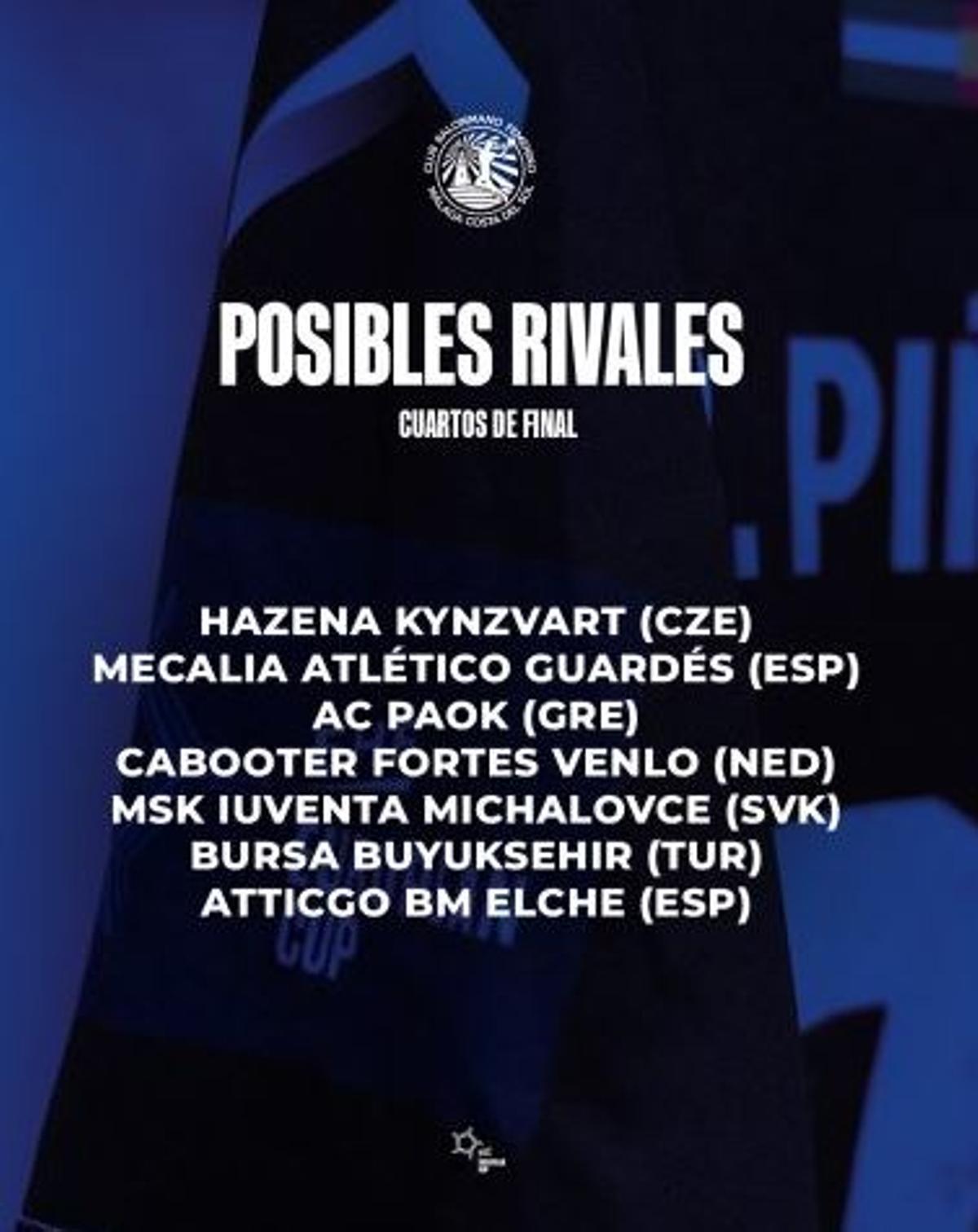 Posibles rivales para el Costa del Sol.