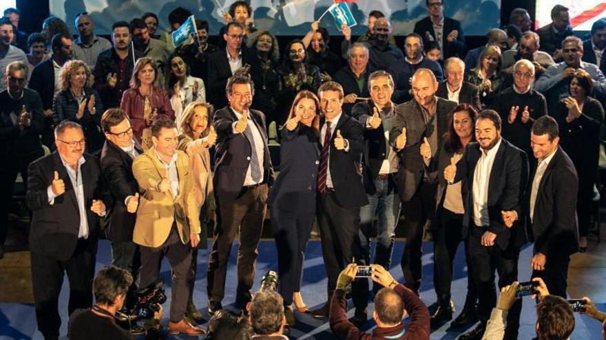 Pablo Casado, líder nacional del PP en 2019, tras el mitin en el Recinto Ferial que se celebró en abril de ese año. | VICENT MARÍ