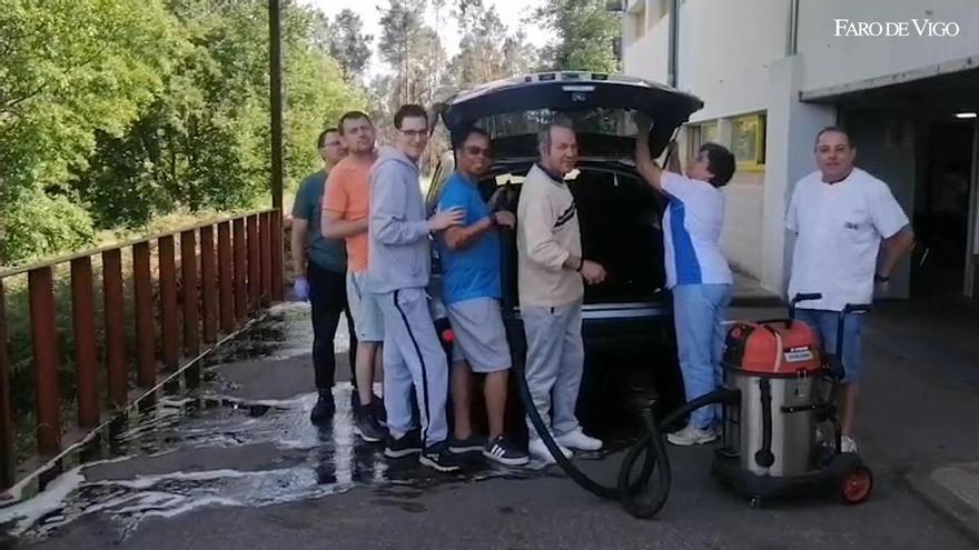 Así es el taller de lavado de coches de Aspanas