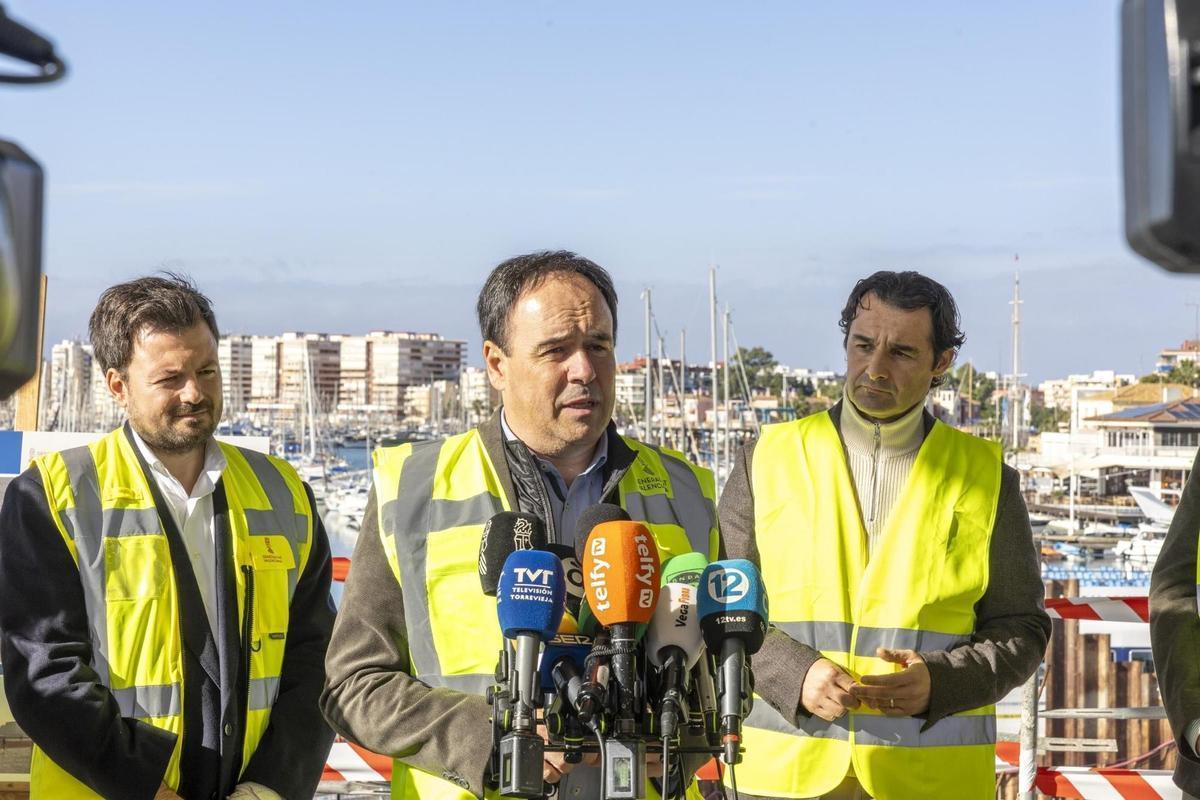 Juanfran Pérez Llorca y Eduardo Dolón, en una visita reciente del presidente de la Generalitat a Torrevieja
