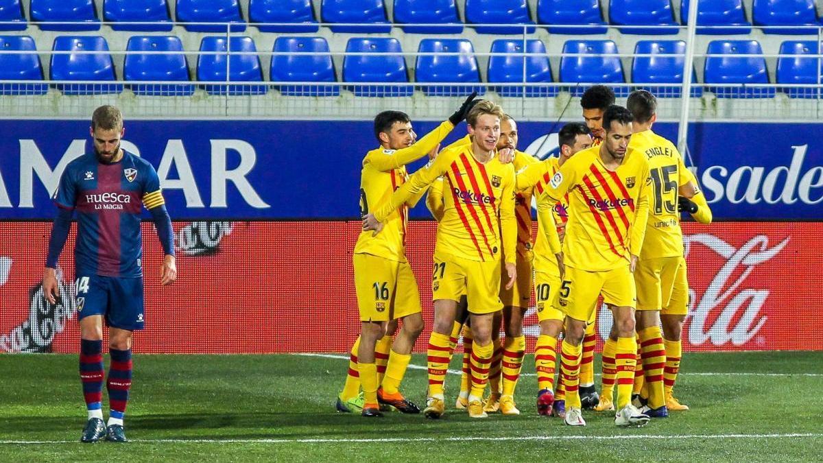 Un Barça caritativo gana por la mínima en Huesca