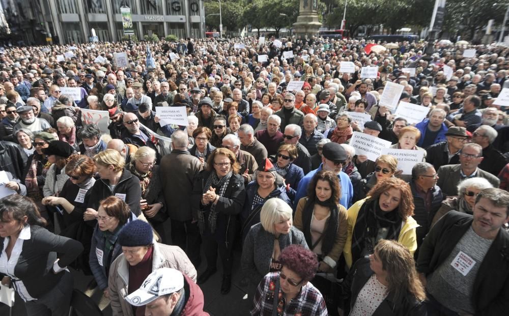 Manifestación por las pensiones en el Obelisco