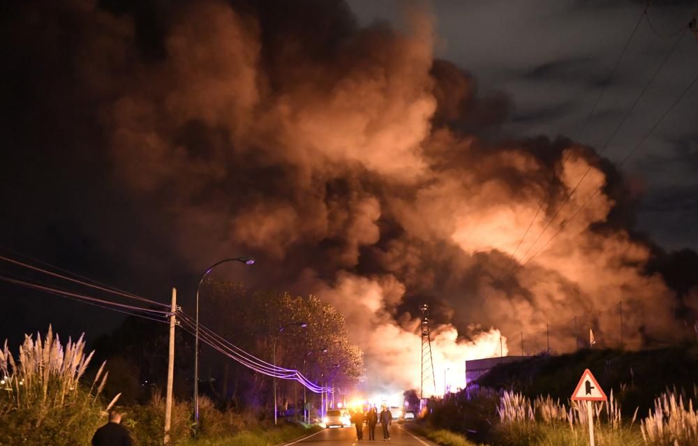 Incendio en una nave de Sabón