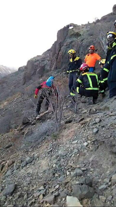 Rescate de un senderista en el Barranco de Taurito