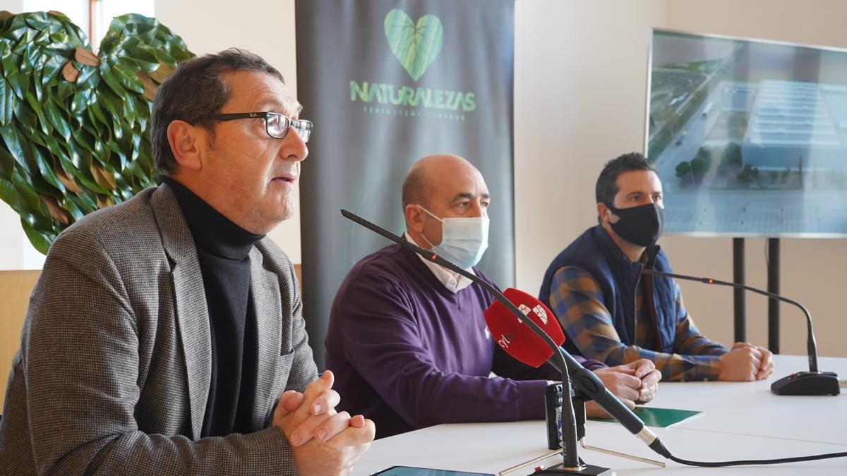 Presentación de la feria con Carlos García, Segismundo Ferrero y Raúl Macías.