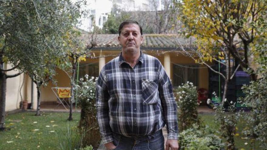 Vicente Conchero en el centro de acogida Madre Bonifacia.