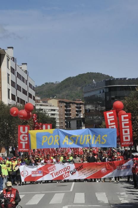 1 de mayo: Miles de personas se manifiestan en Asturias para reivindicar mejoras laborales