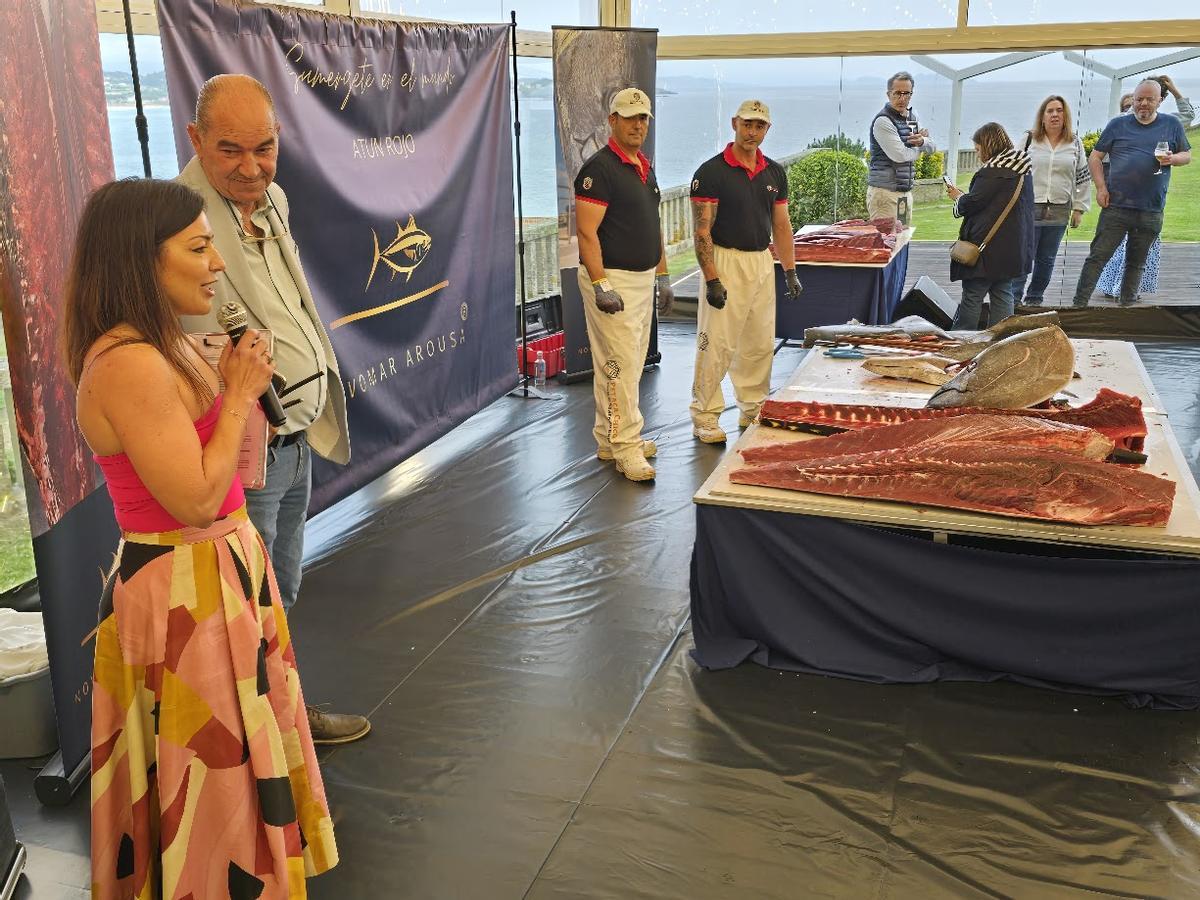 Ana Chaves, durante un ronqueo celebrado en O Grove.
