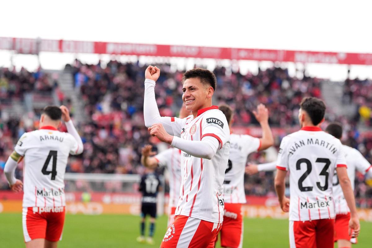 L’argentí somrient després del seu gol dissabte contra l’Atheltic.