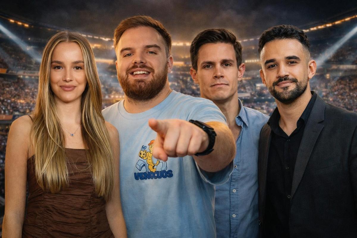 Montaje creado por IA con Fabiana Sevillano, Ibai Llanos, Edu Aguirre e IlloJuan