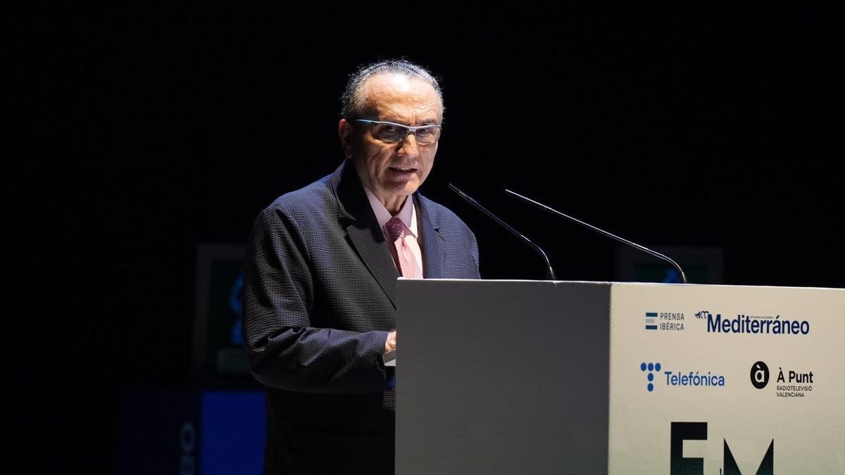 El presidente de Prensa Ibérica, Javier Moll, en su intervención.