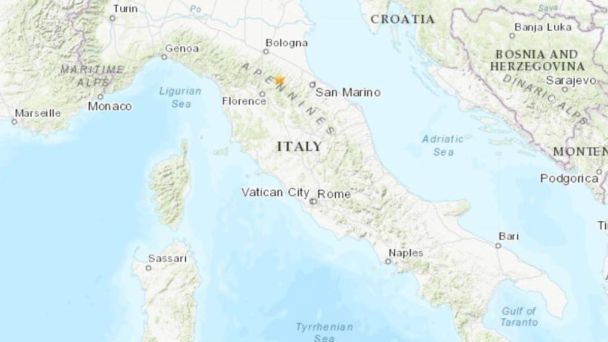 Terratrèmol de magnitud 4,8 en l&#039;escala oberta de Richter al nord de Florència, a Itàlia