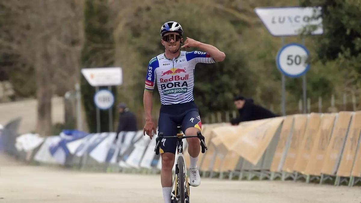 Evenepoel, en su victoria la semana pasada en el Trofeo Selva-Santuari de Lluc en Mallorca.
