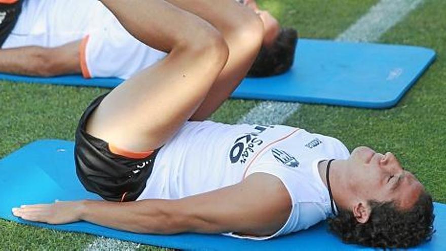 Guardado durante un entrenamiento esta semana con el VCF