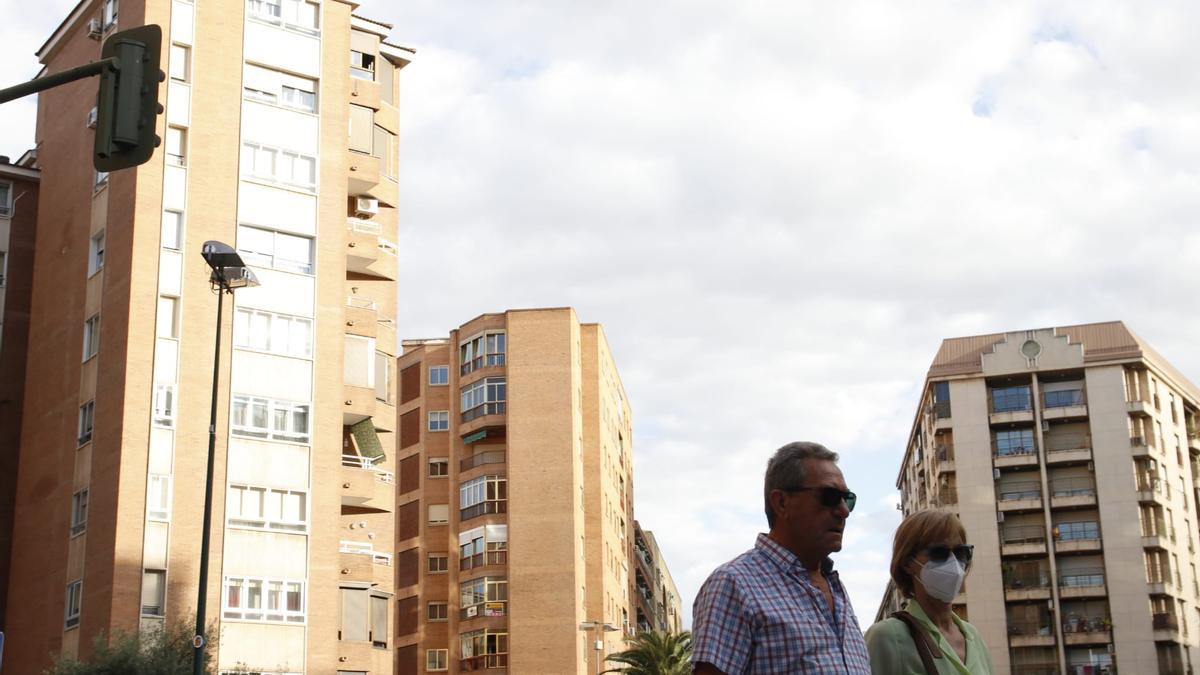 Bloques de viviendas con fachada a la plaza de América.