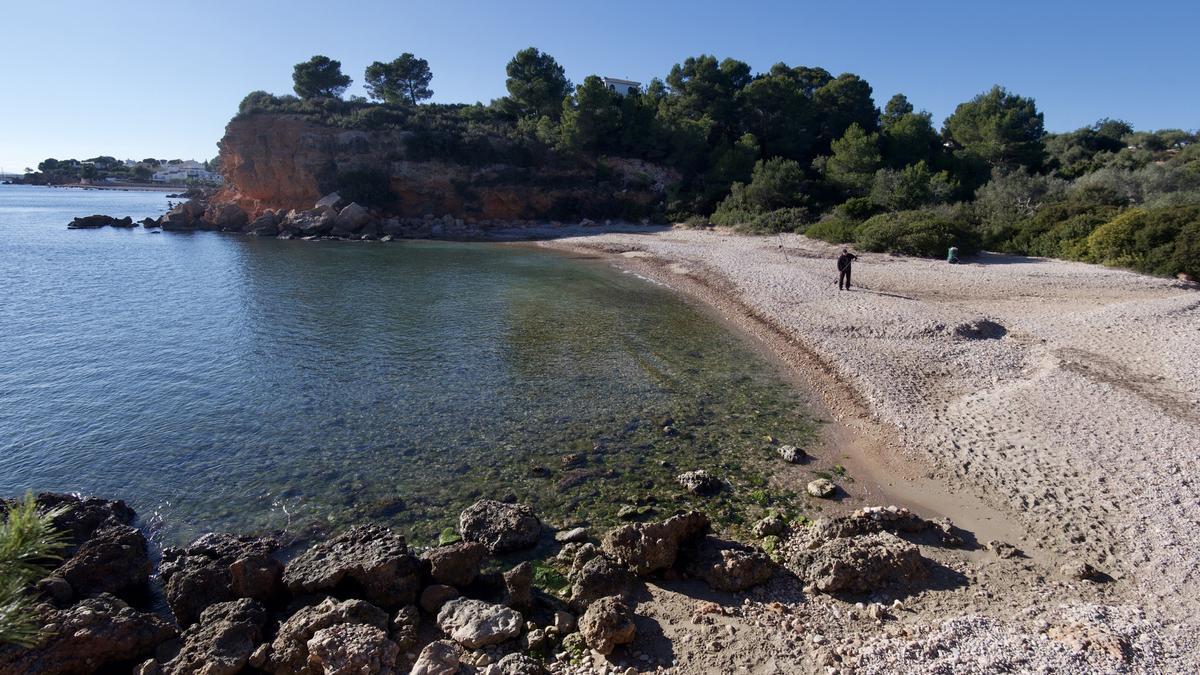 Imagen de la Cala Maria de L’Ampolla, en el Baix Ebre.