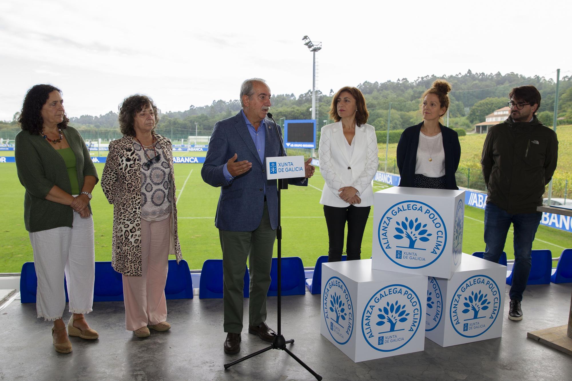 El Deportivo sella con la Xunta su adhesión a la Alianza galega polo clima