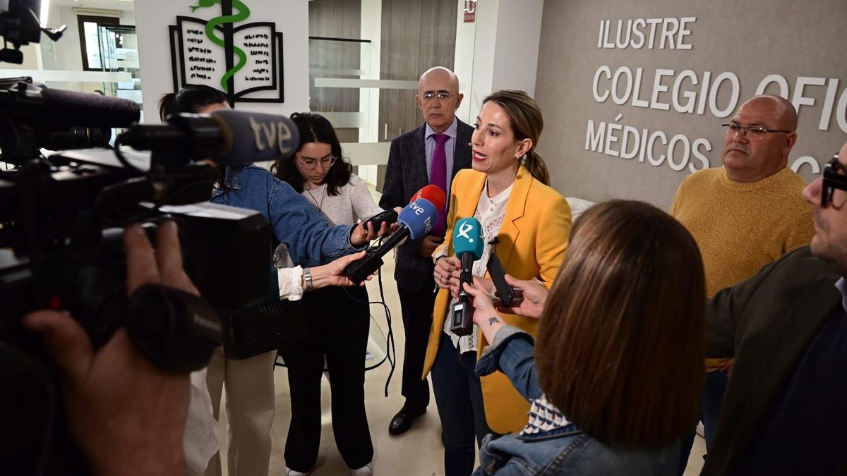 María Guardiola, presidenta del PP de Extremadura, esta mañana en Cáceres.