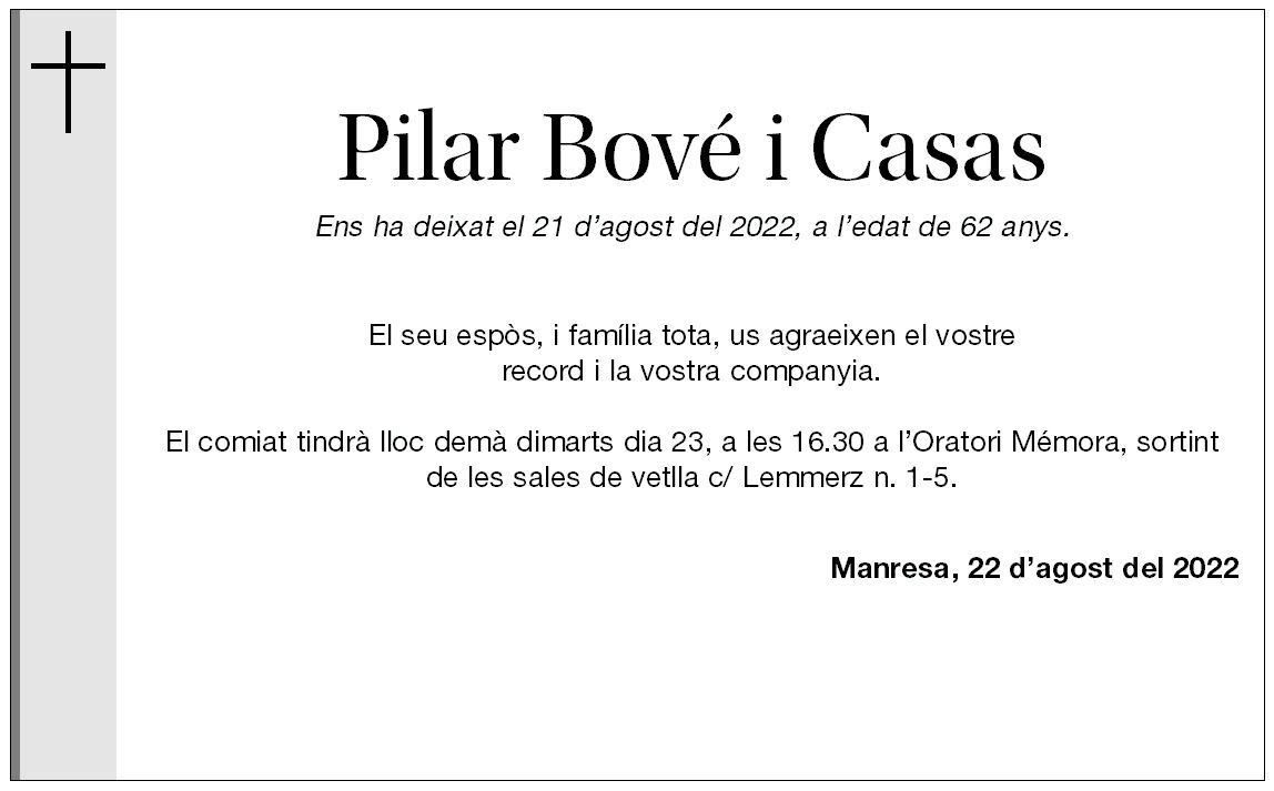 PILAR BOVÉ I CASAS