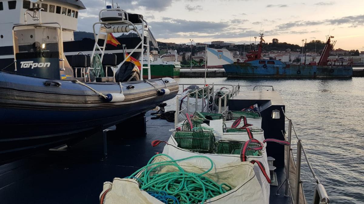 Los últimos decomisos efectuados por el servicio de Gardacostas de Galicia, dependiente de la Consellería do Mar.