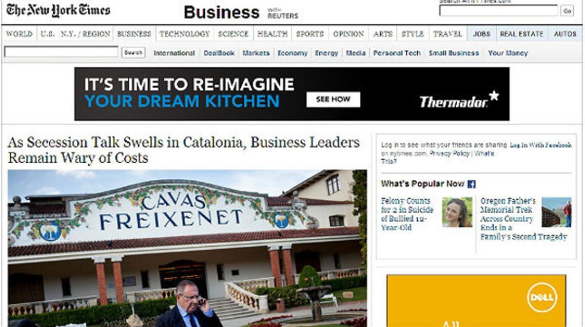 L’article publicat a ’The New York Times’ sobre el punt de vista d’empresaris catalans en el procés sobiranista L’article publicat a ’The New York Times’ sobre el punt de vista d’empresaris catalans en el procés sobiranista