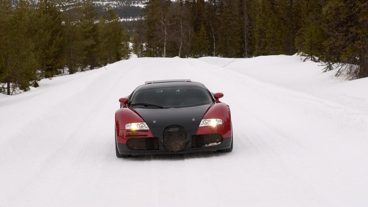 Prueba en nieve con el Bugatti Veyron