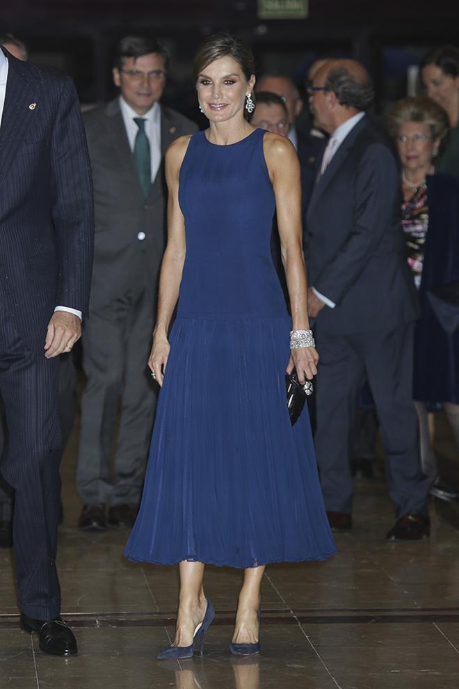 Letizia Ortiz durante el concierto previo a los premios Princesa de Asturias