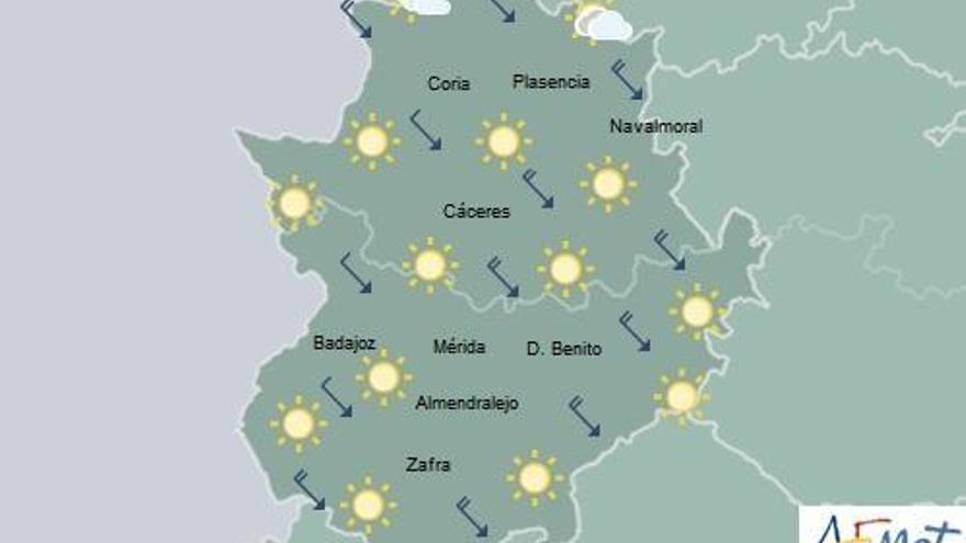 Cielo con intervalos nubosos y temperaturas en descenso