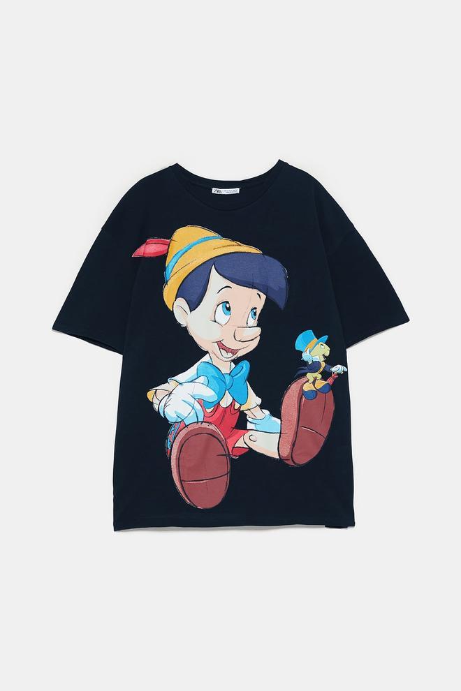Camiseta de Zara con estampado de Pinocho