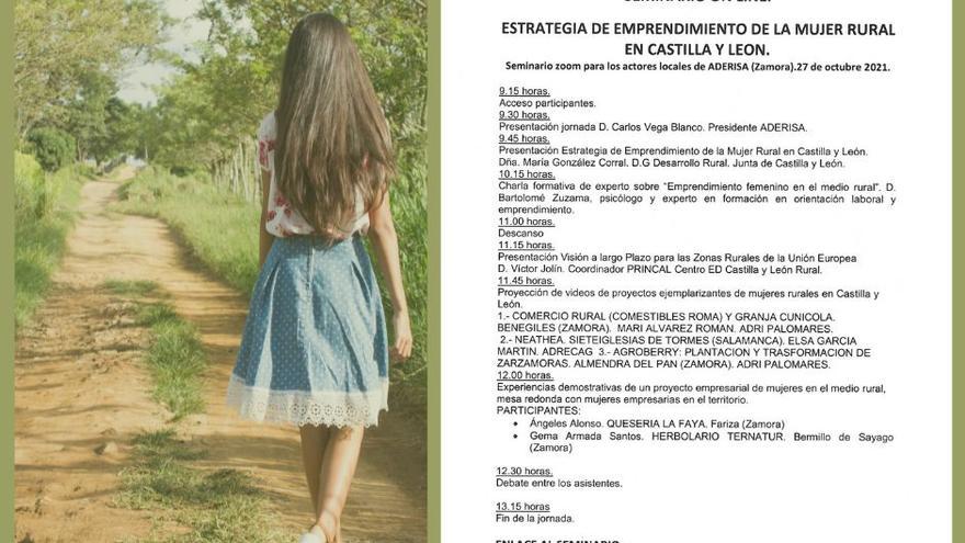 Programa de la jornada sobre la mujer rural.