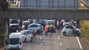 Accidente múltiple en la C-58 a la altura de Cerdanyola-Ripollet