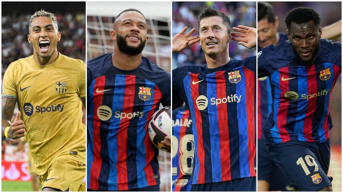 Raphinha, Memphis, Lewandowski y Kessie, algunos de los especialistas en penaltis del Barça