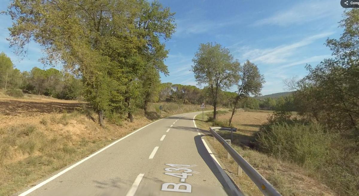 La B-431 a l'altura d'Avinyó