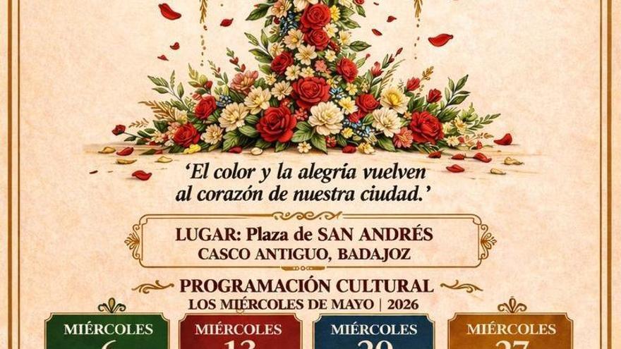 Las Cruces de Mayo convertirán la plaza de San Andrés de Badajoz en un escaparate de tradición y vida