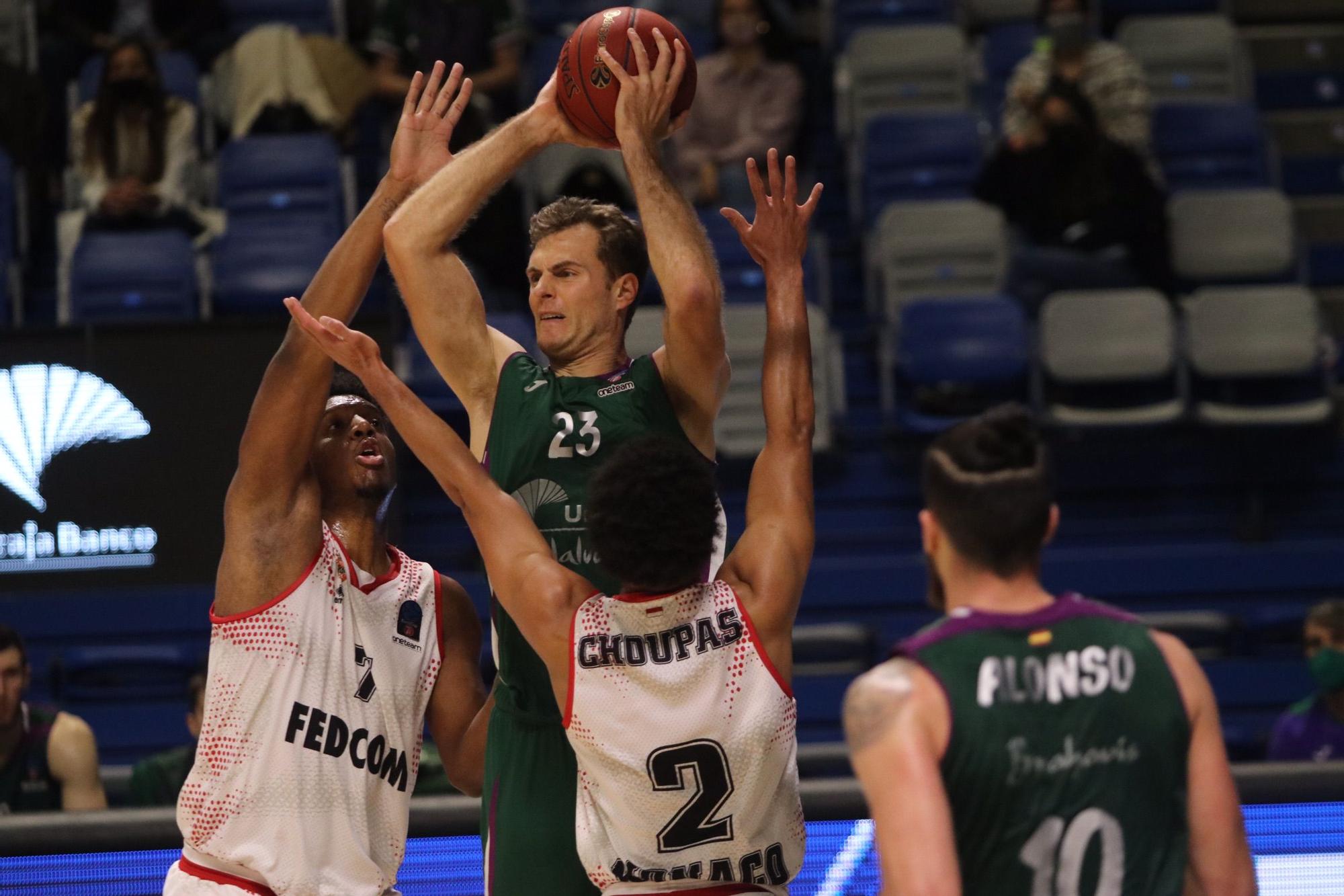 El Unicaja se despide de la Eurocup con una derrota contra el Mónaco.