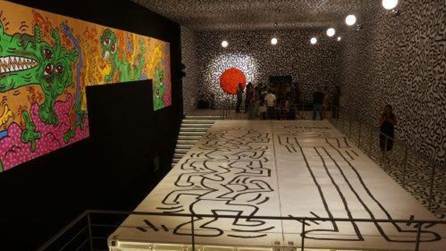 Vista de la exposición de Keith Haring en La Nave de ses Salines.