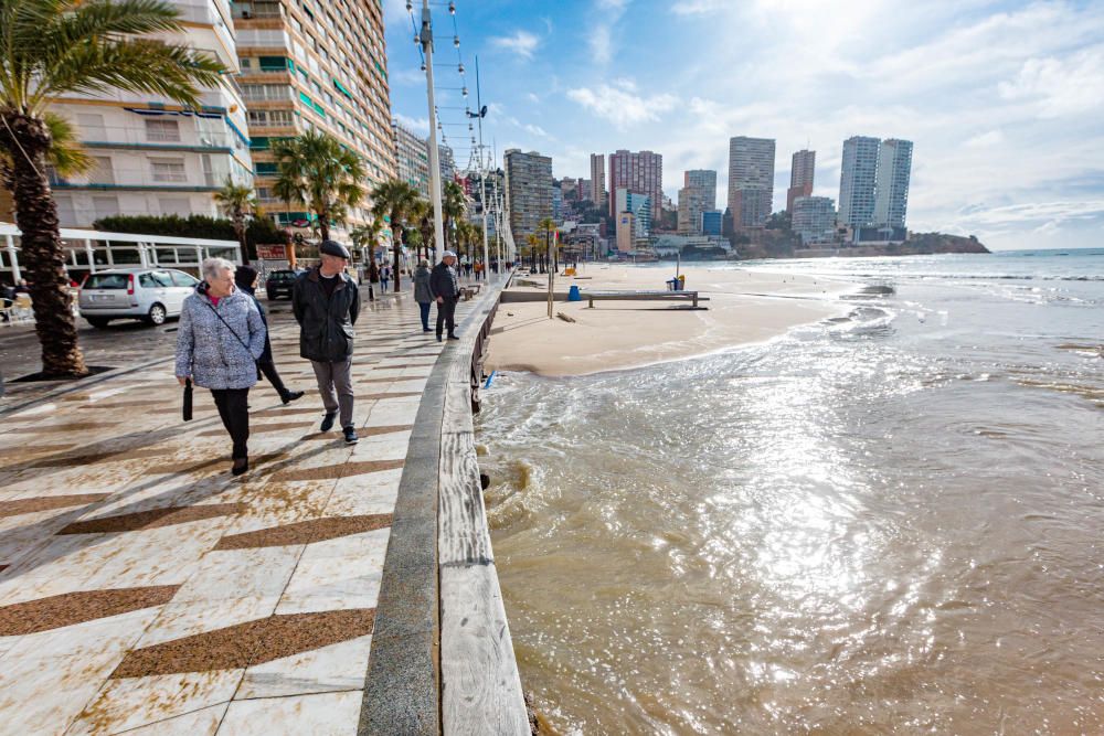 Temporal de lluvia y viento en la Marina Baixa